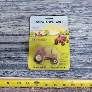 Vtg Mini Toys 1/64 scale Hesston 1180 Turbo die-cast/plastic tractor brown/black